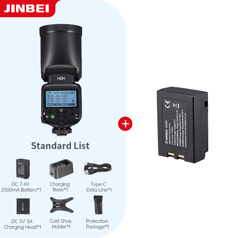 Photography Lighting Outdoor - JINBEI HD-1Round-head HSS Speedlite Outdoor Photography