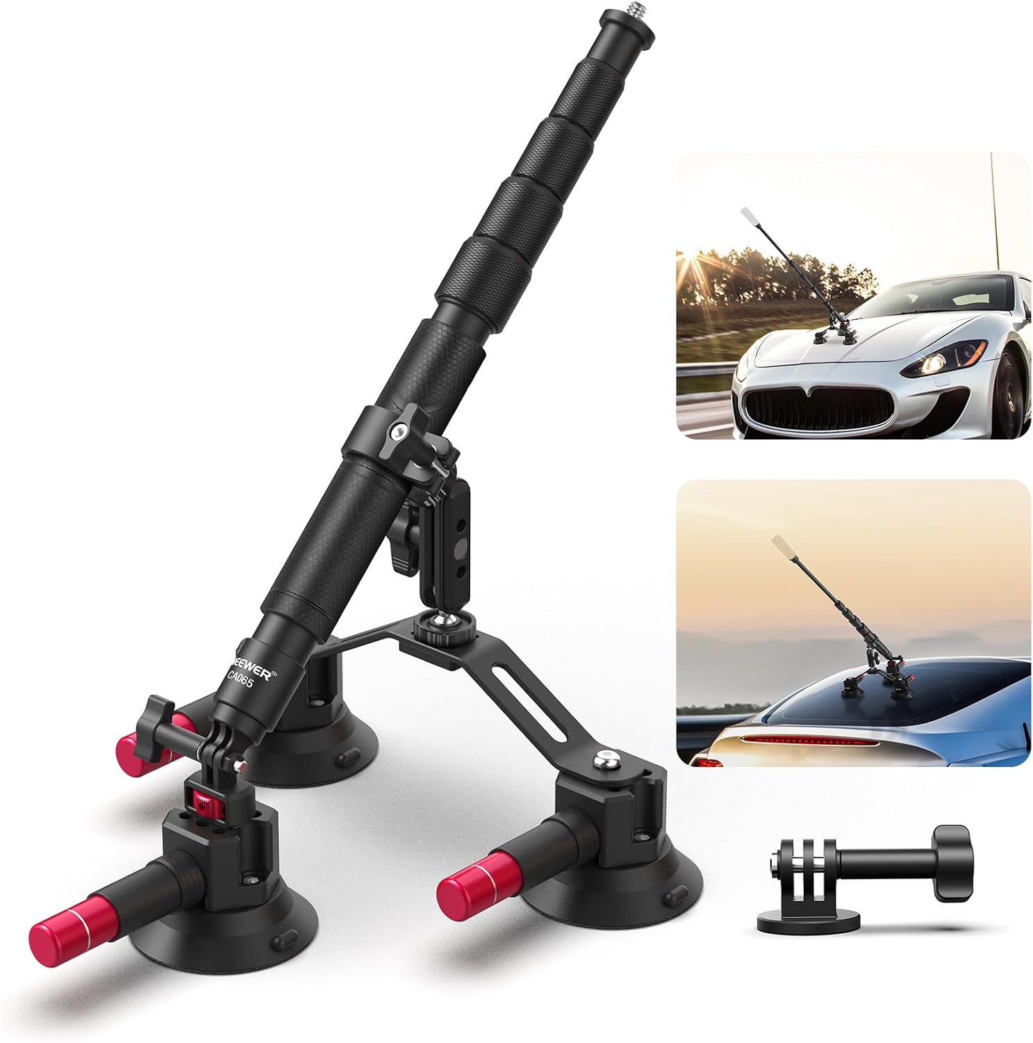Insta360 Camera X4 - NEEWER Triple Suction Cup Car Mount