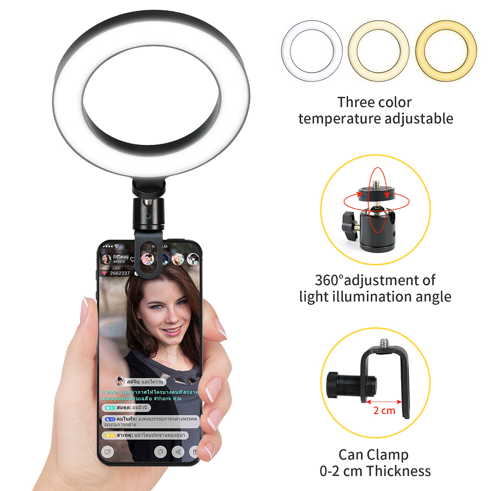 Photography Lighting Youtube - 16cm LED Video Light with Stand