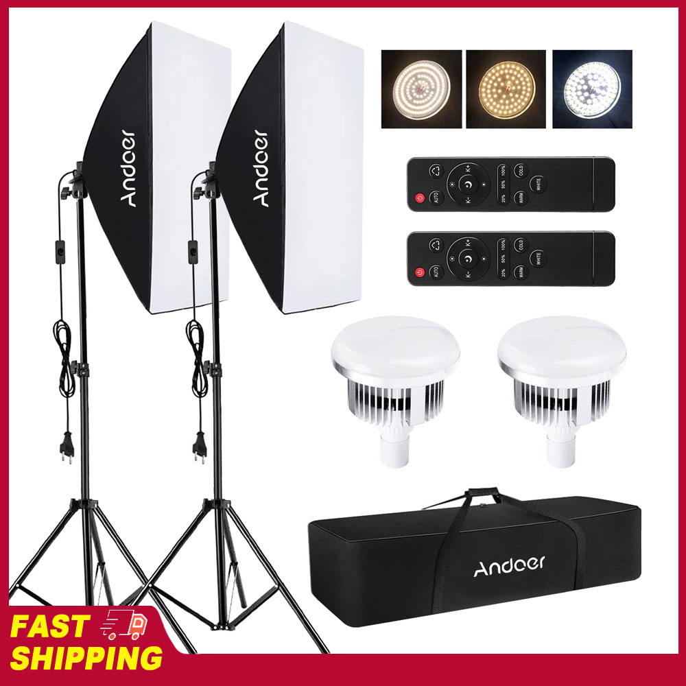 Iris Photography Led Lighting Pack - Andoer Softbox Lighting Set Studio Photography