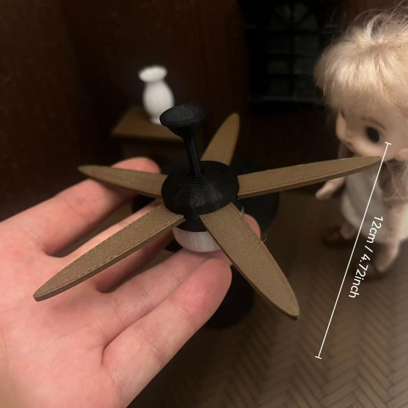 Vintage Photography Lighting - Miniature Ceiling Fan with LED Light