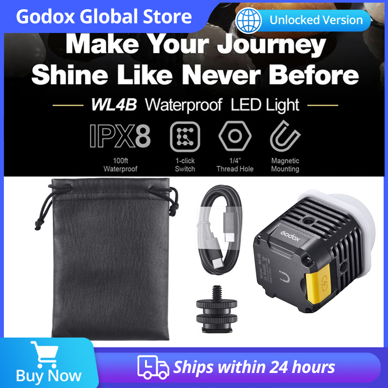 Photography Mobile Lighting - in Stock Godox WL4B 5600K Waterproof