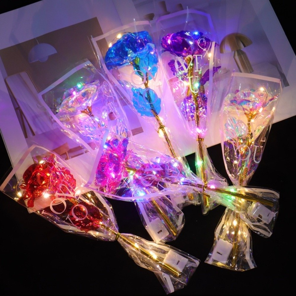 Glowing Gold Foil Rose Flower  - Photography Lighting Simulation recension och pris