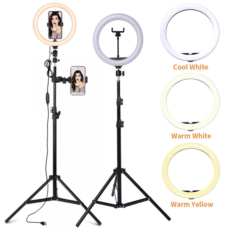 6/10/12 Inch LED Selfie Ring L - Photography Lighting With Umbrella recension och pris
