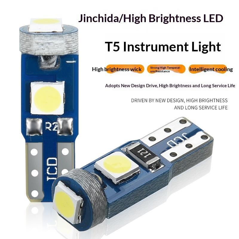 10Pcs T5 Led Bulb Canbus W3W 7 - Interior Photography Lighting recension och pris