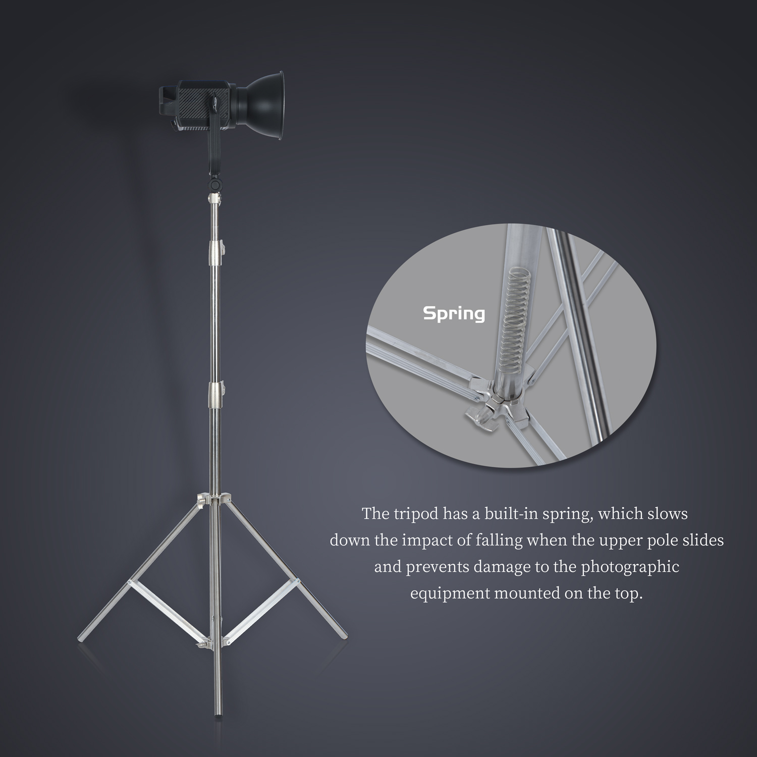 SH 2.8M Stainless Steel Light  - Photography Lighting For Products recension och pris