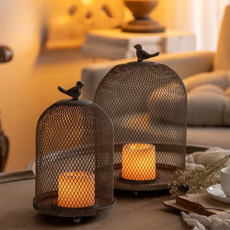 Vintage Iron Birdcage Candle H - Vintage Photography Lighting recension och pris