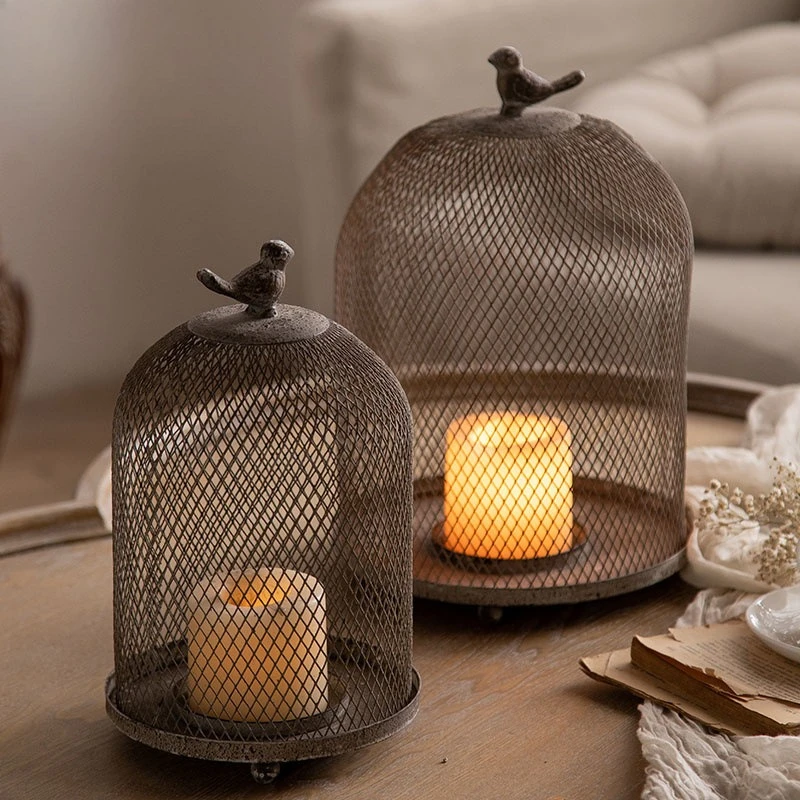 Vintage Iron Birdcage Candle H - Vintage Photography Lighting recension och pris