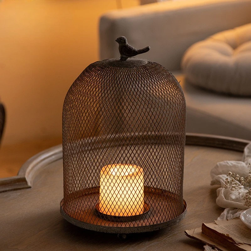 Vintage Iron Birdcage Candle H - Vintage Photography Lighting recension och pris