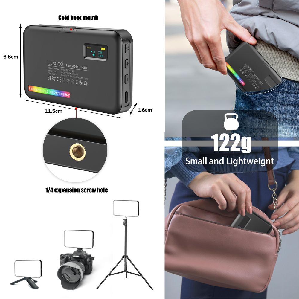 LUXCEO V10 PRO Video Light RGB - Photography Lighting With Umbrella recension och pris