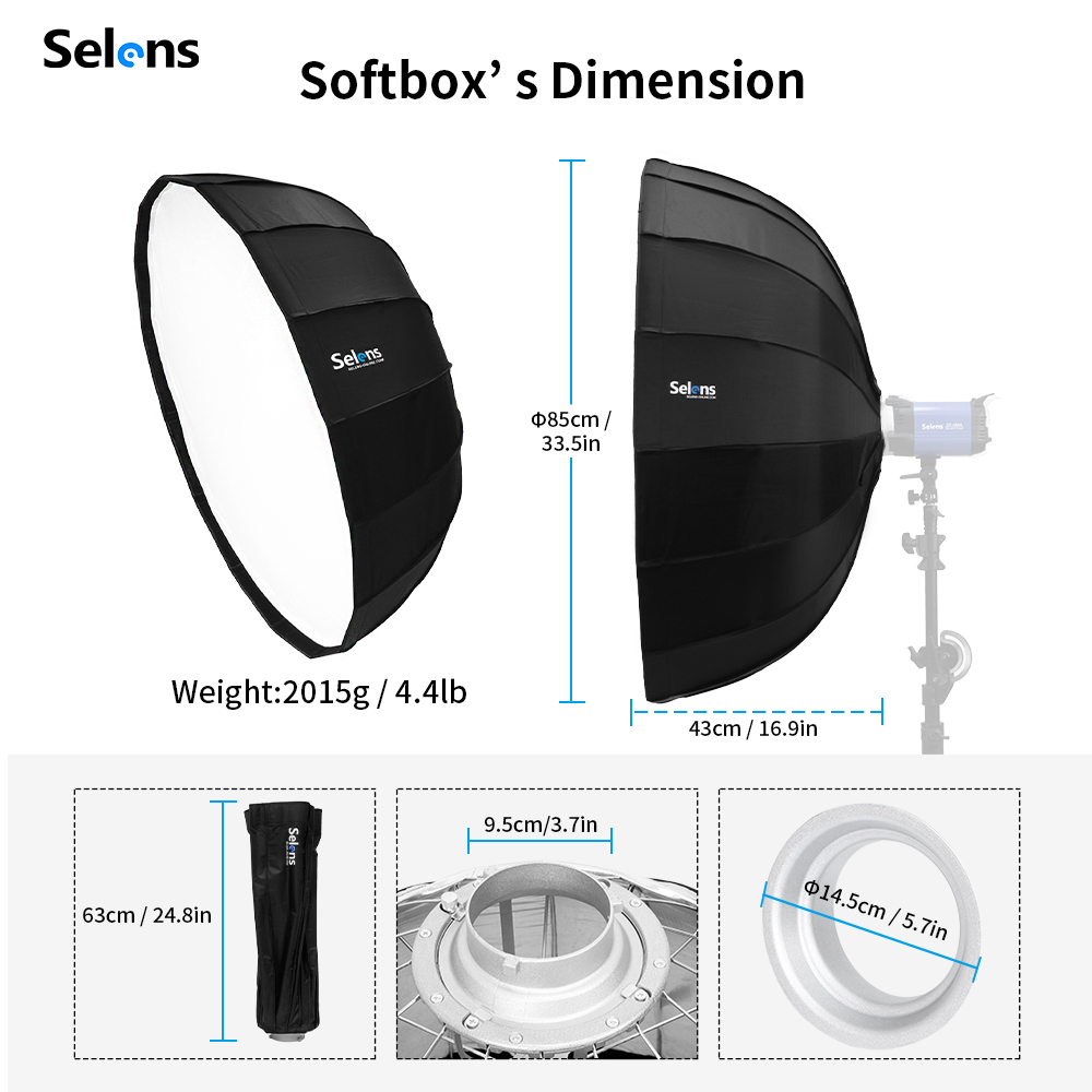 Selens 85cm Umbrella Radar Sof - Photography Lighting With Umbrella recension och pris