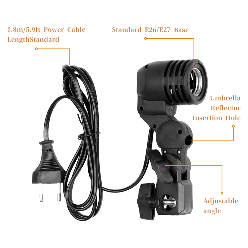 1.8m Cable Cord Light Bulb Sta - Photography Lighting With Umbrella recension och pris
