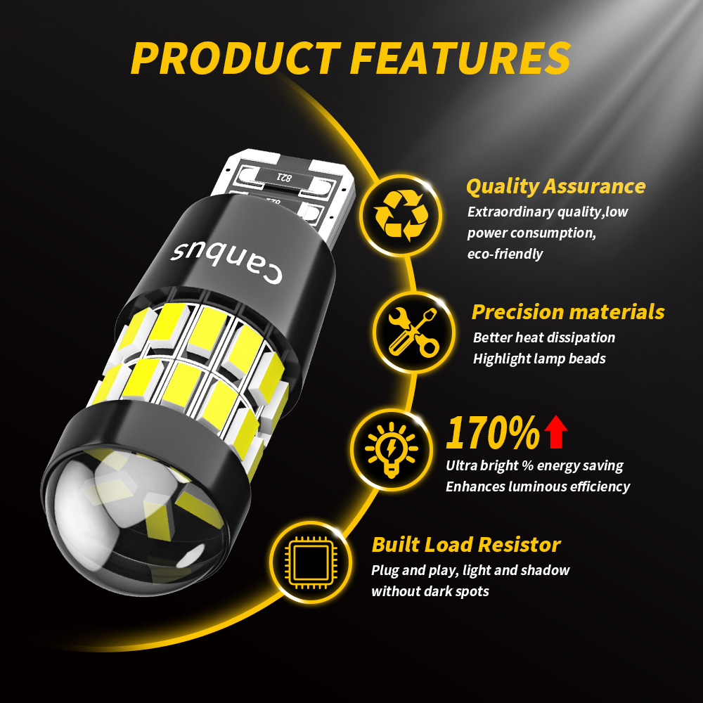 DXZ 2PCS W5W T10 LED Bulbs Len - Interior Photography Lighting recension och pris