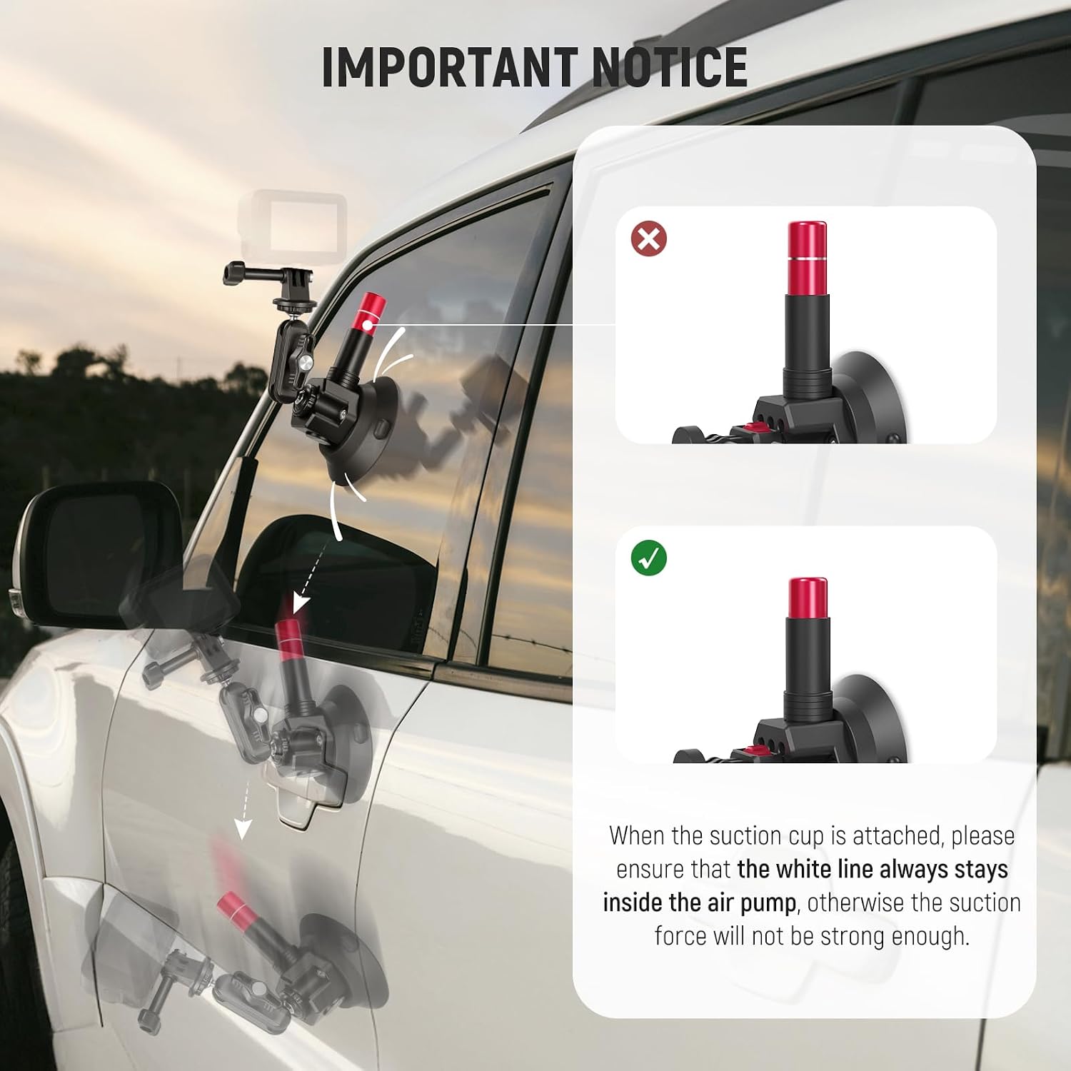 NEEWER Triple Suction Cup Car  - Insta360 Camera X4 recension och pris