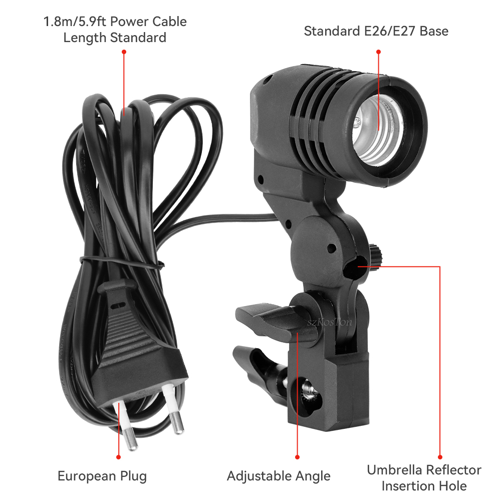 Single Head Bulb Holder E27 So - Photography Lighting With Umbrella recension och pris