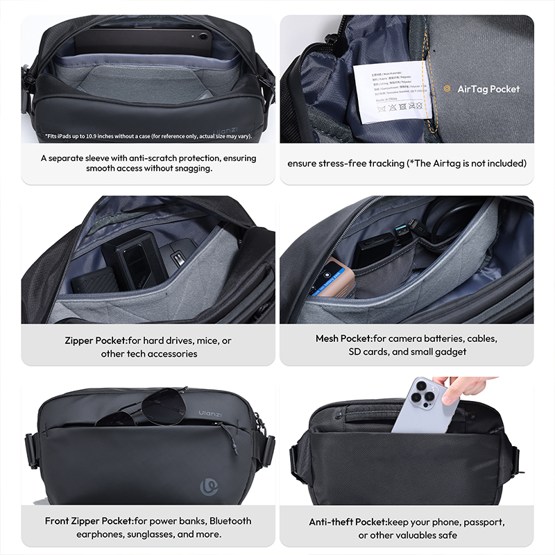 Ulanzi PB038 Travel Sling Bag  - Photography Lighting Outdoor recension och pris