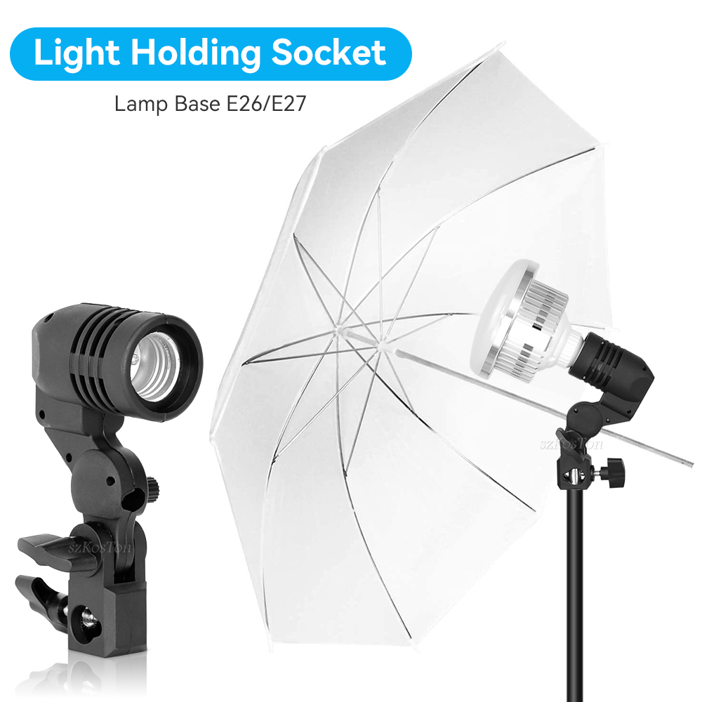 2PCS/1PC E27 Single Head Bulb  - Photography Lighting With Umbrella recension och pris