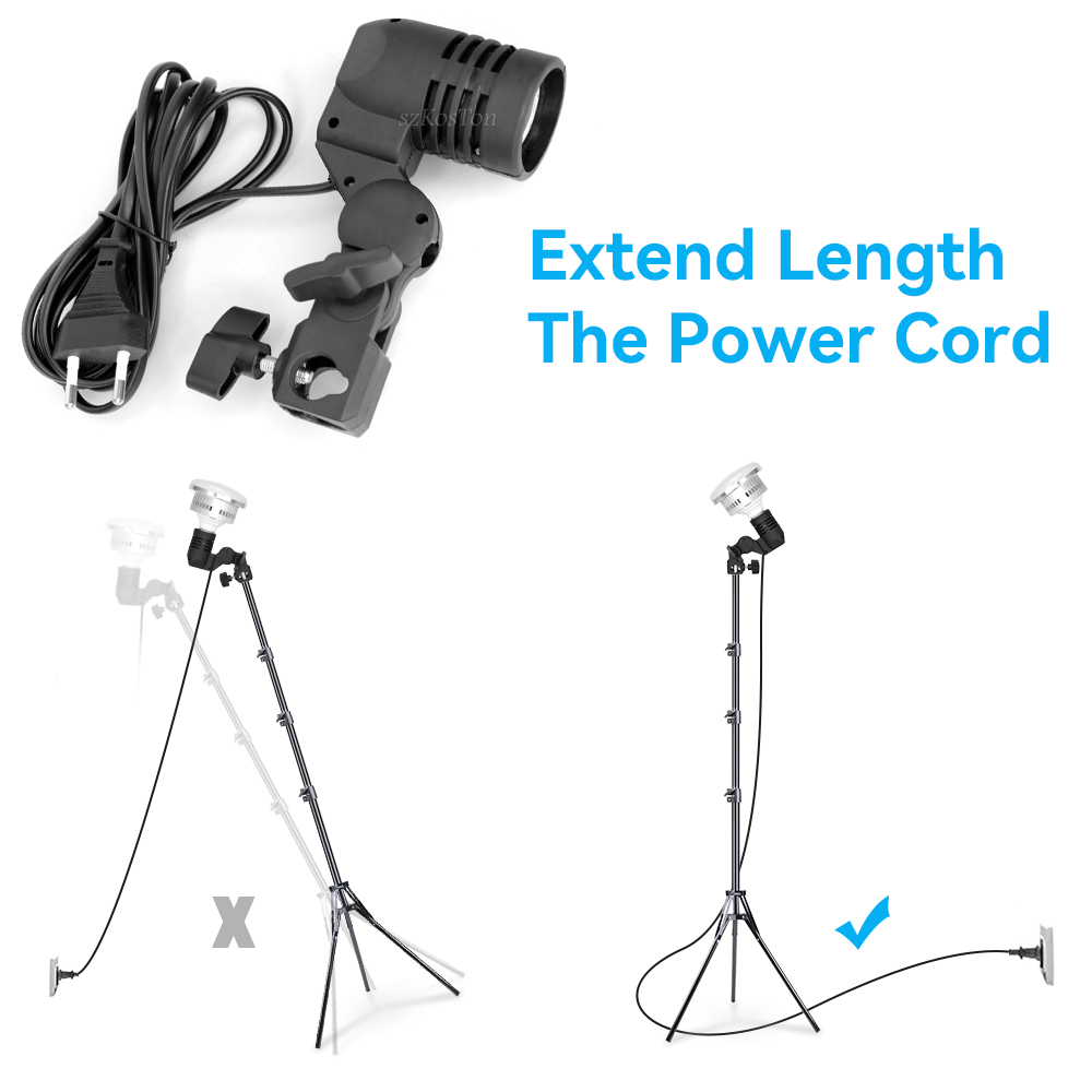 2PCS/1PC E27 Single Head Bulb  - Photography Lighting With Umbrella recension och pris