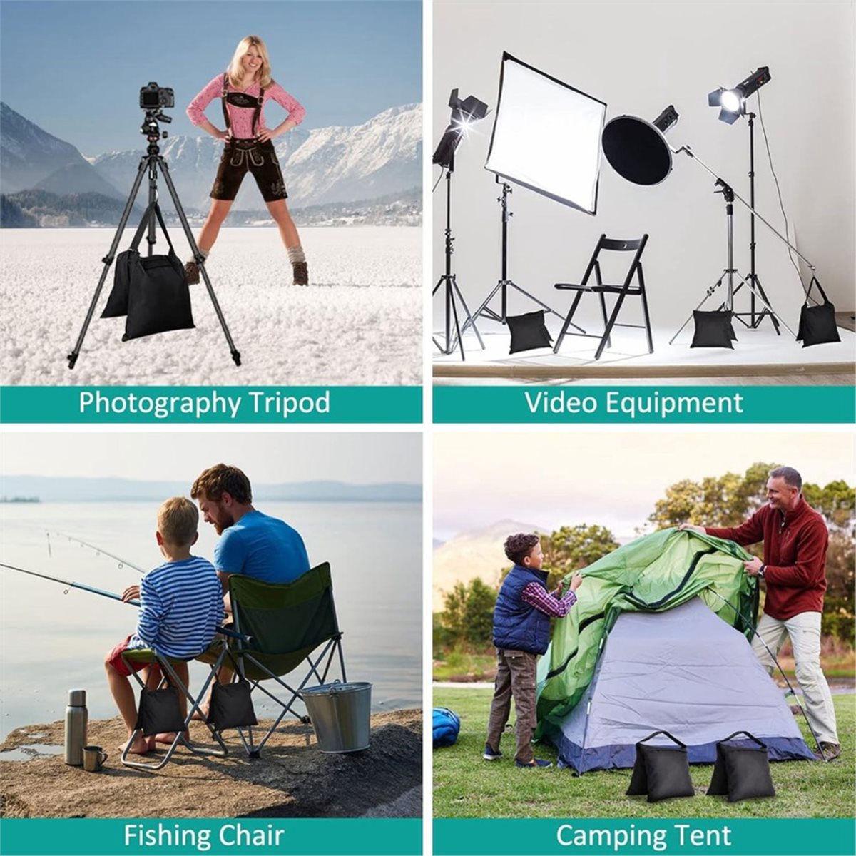 DT75BG 8 Packs Sandbags Weight - Photography Lighting Weight Bags recension och pris
