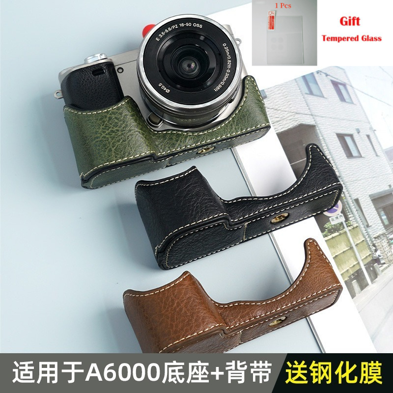 Camera Bag PU Leather Half Bod - Sony Camera A6400 recension och pris