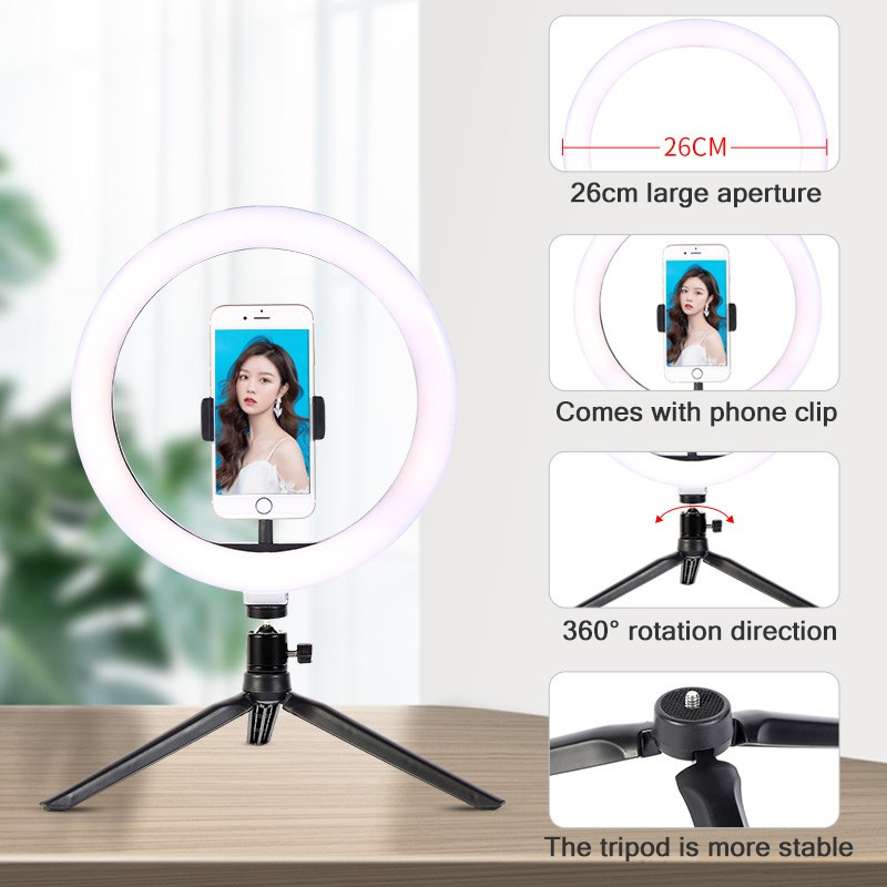 26cm 10 inch Led Ring Selfie L - Photography Lighting With Umbrella recension och pris