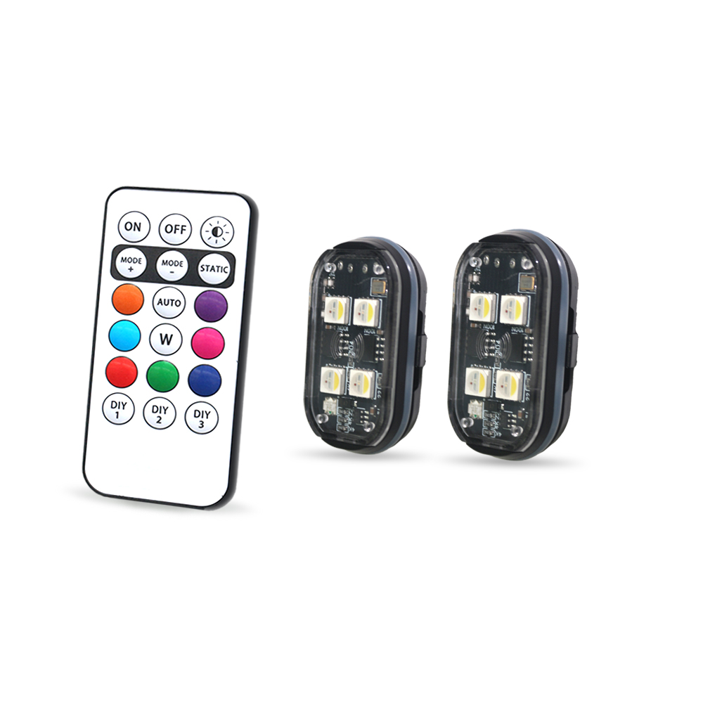 2Pc RGB Car Ambient Light, Col - Interior Photography Lighting recension och pris