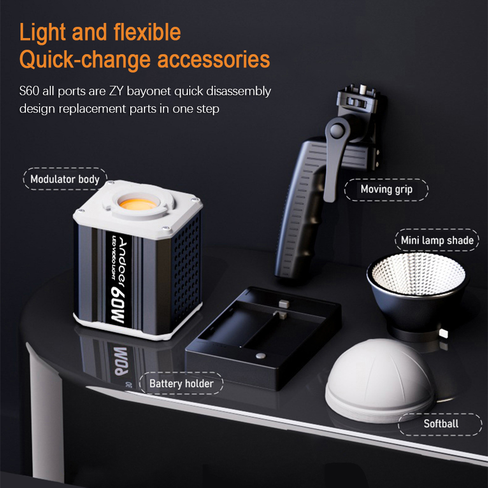 Andoer Tri-Color LED 60W COB P - Photography Lighting Home recension och pris