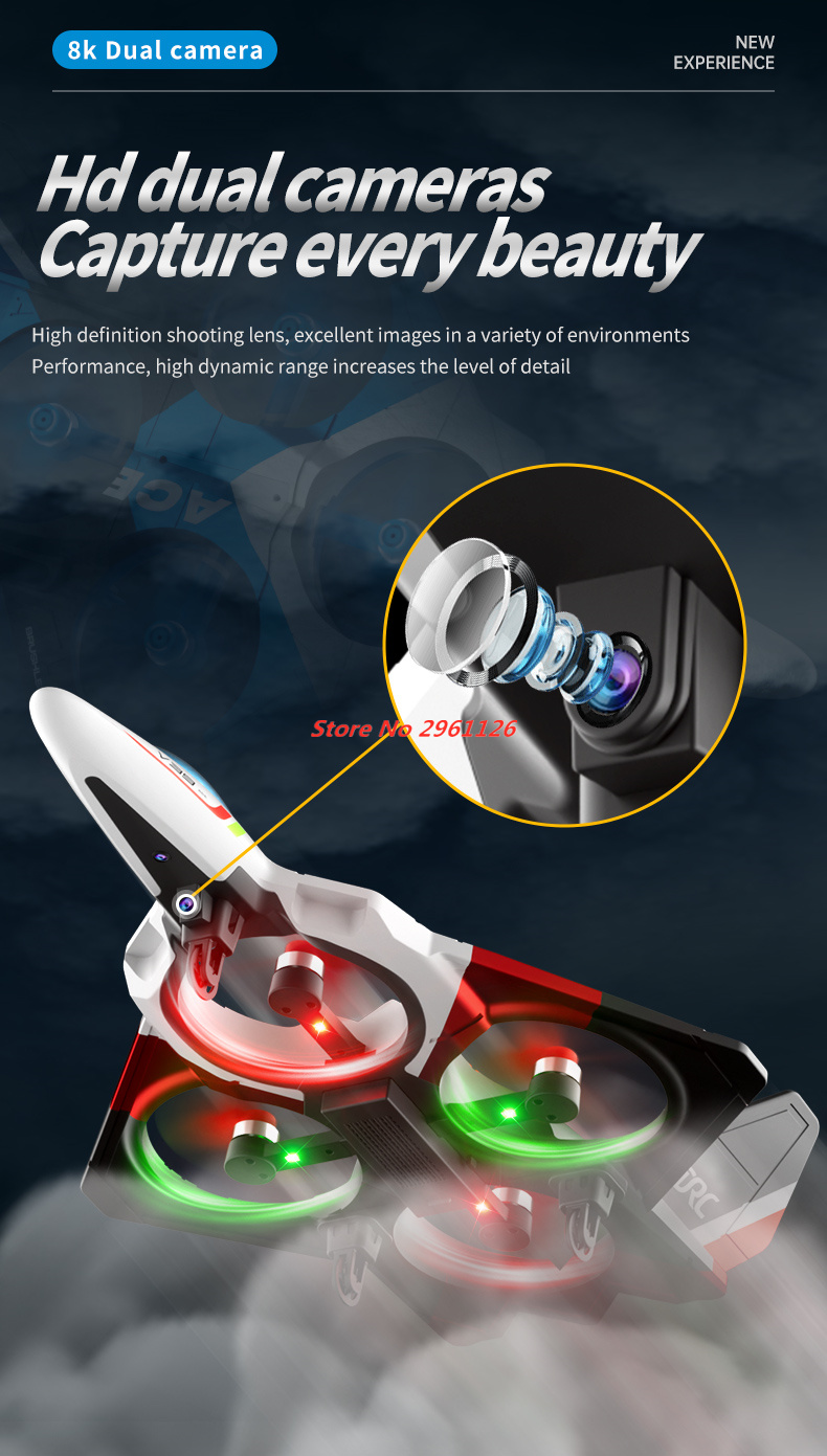 Mini Foam Drone 8K Dual Camera - Photography Lighting Beginners recension och pris