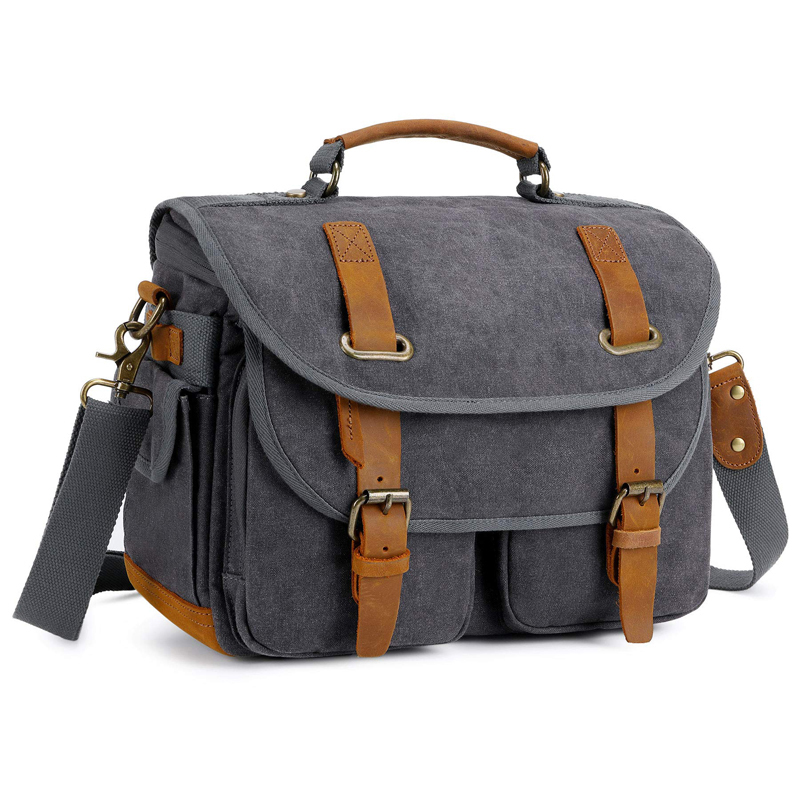 Canvas Cow Leather Camera Bag  - Photography Lighting Weight Bags recension och pris