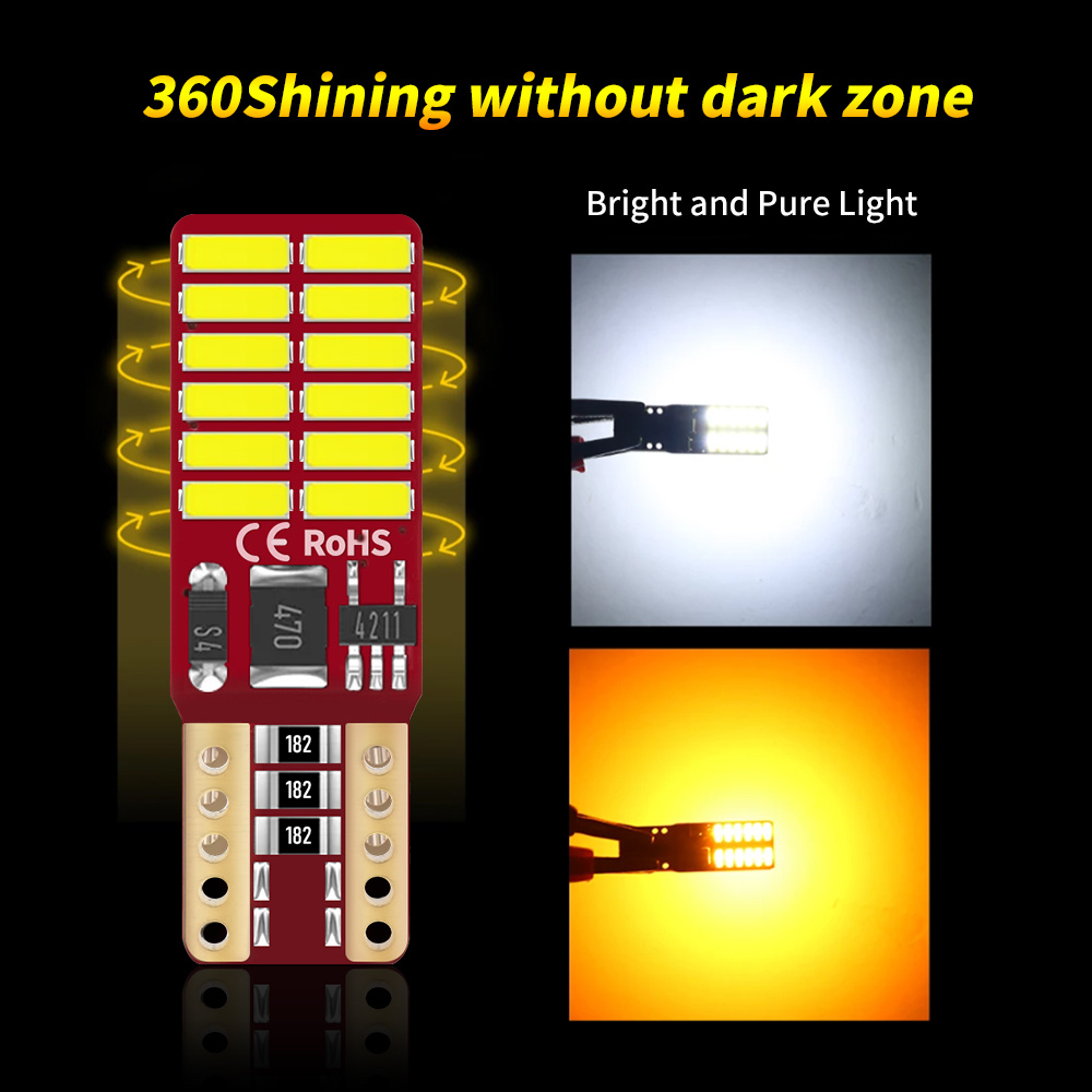 2-10Pcs W5W LED T10 Led Canbus - Interior Photography Lighting recension och pris