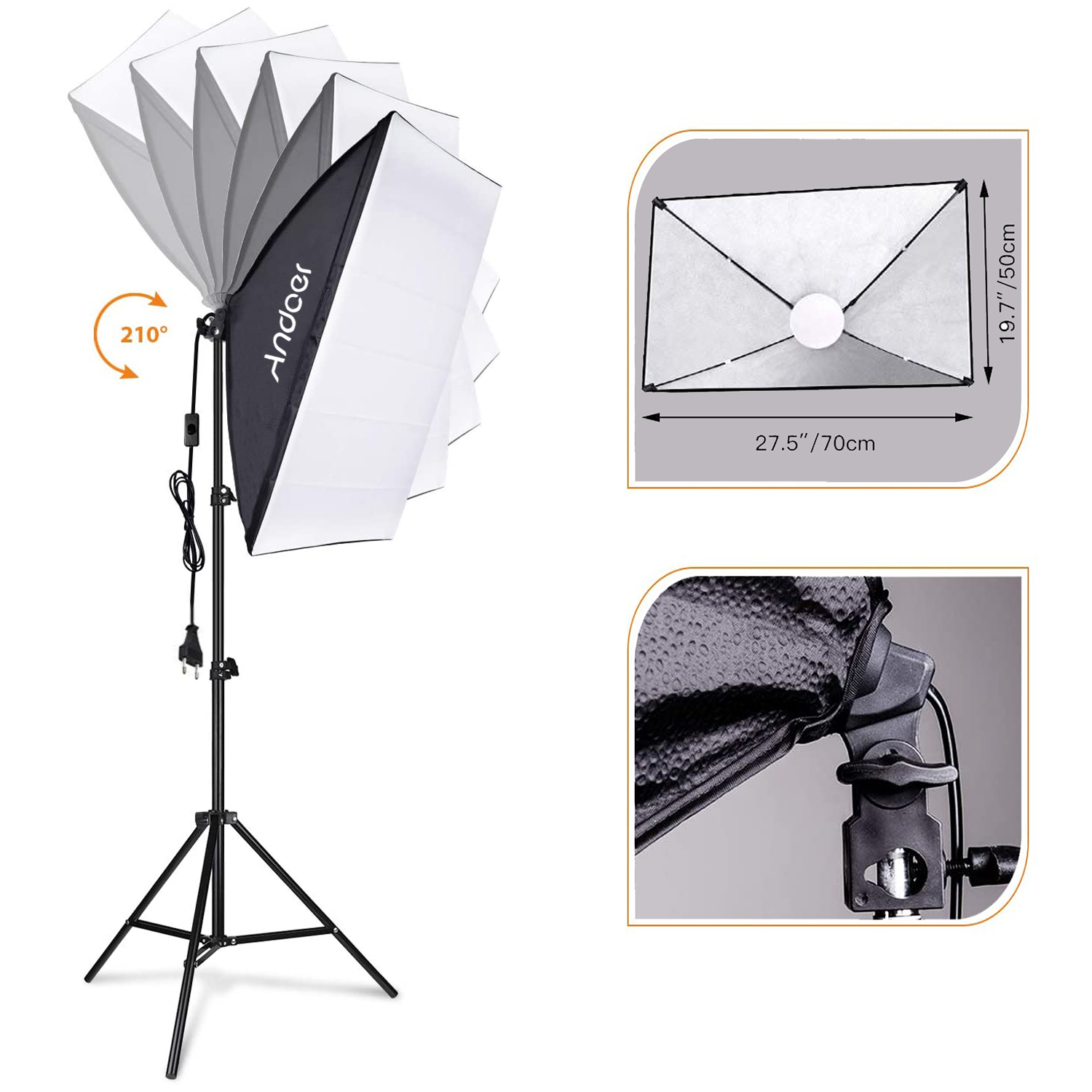 Andoer Softbox Lighting Set St - Iris Photography Led Lighting Pack recension och pris