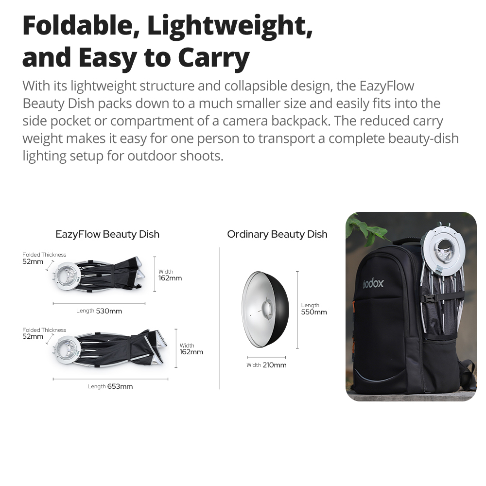 New Godox EazyFlow Beauty Dish - Photography Lighting For Products recension och pris