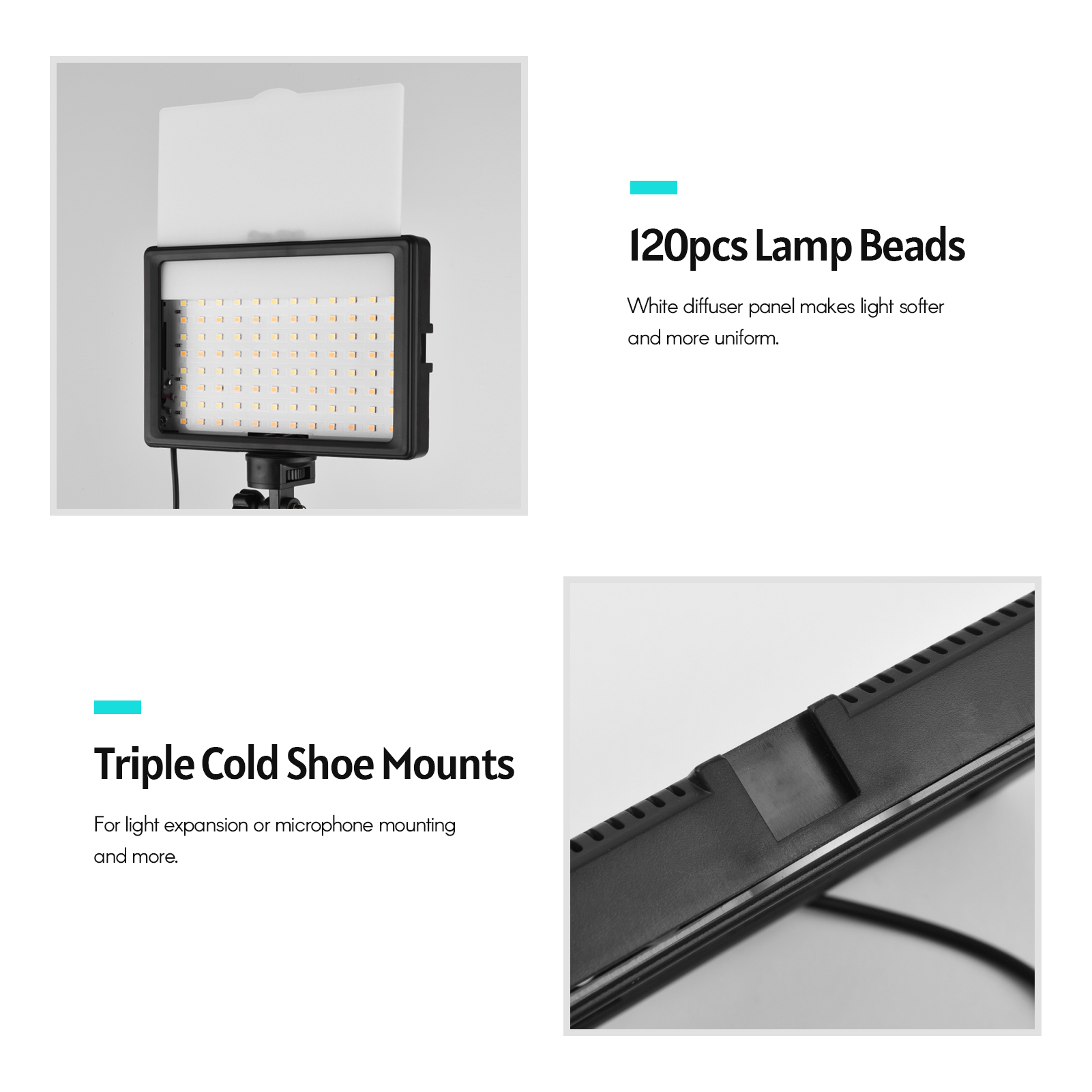 Andoer 2pcs LED Video Light Ki - Iris Photography Led Lighting Pack recension och pris