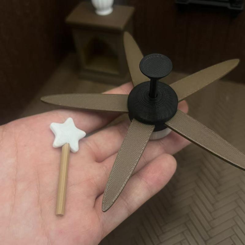 Miniature Ceiling Fan with LED - Vintage Photography Lighting recension och pris